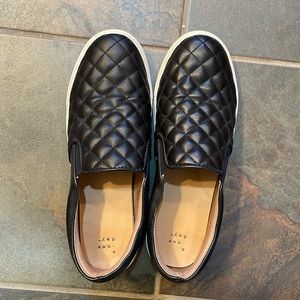A new day Black Quilted Slip Ons